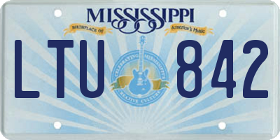 MS license plate LTU842