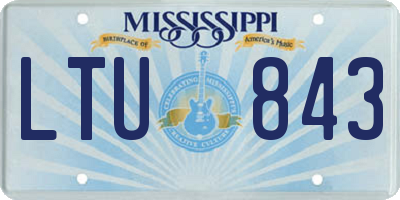 MS license plate LTU843