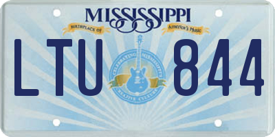 MS license plate LTU844