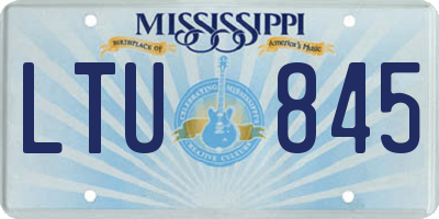 MS license plate LTU845