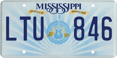 MS license plate LTU846
