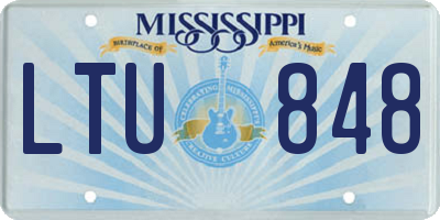 MS license plate LTU848