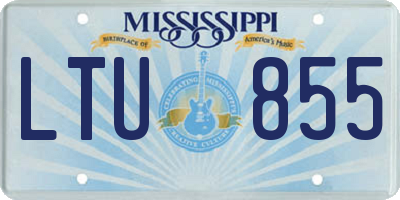MS license plate LTU855