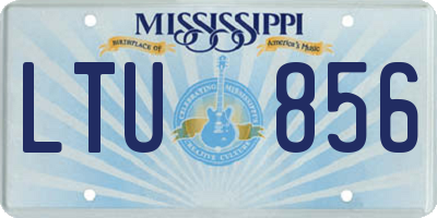 MS license plate LTU856