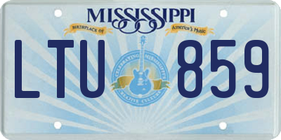 MS license plate LTU859