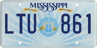 MS license plate LTU861