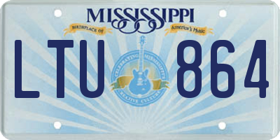 MS license plate LTU864