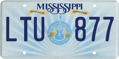 MS license plate LTU877