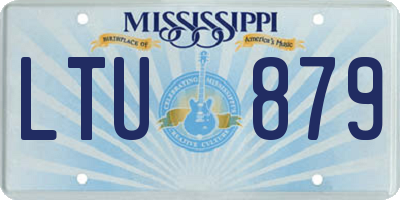 MS license plate LTU879