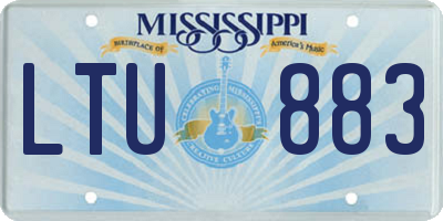 MS license plate LTU883