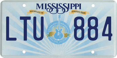 MS license plate LTU884