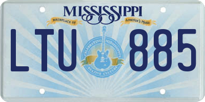 MS license plate LTU885