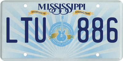 MS license plate LTU886