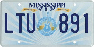 MS license plate LTU891