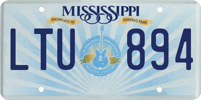 MS license plate LTU894