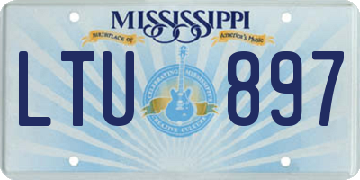MS license plate LTU897