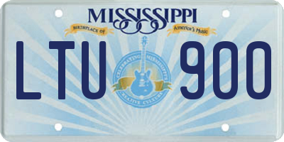 MS license plate LTU900