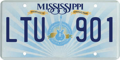 MS license plate LTU901
