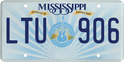 MS license plate LTU906