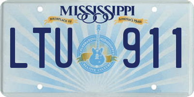 MS license plate LTU911