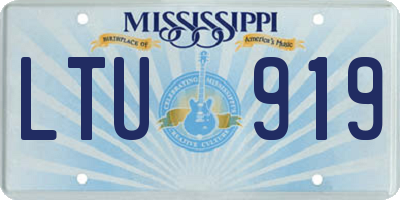 MS license plate LTU919