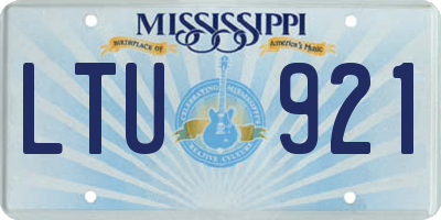 MS license plate LTU921