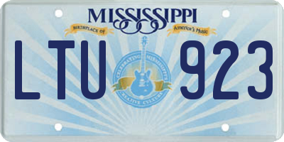 MS license plate LTU923