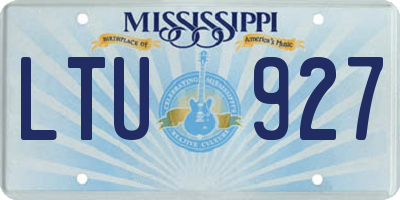 MS license plate LTU927