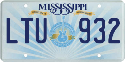 MS license plate LTU932