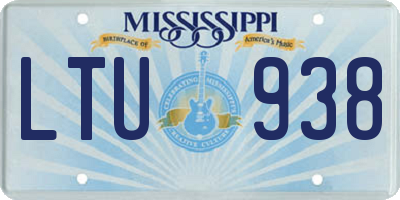 MS license plate LTU938