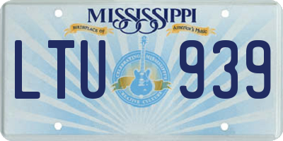 MS license plate LTU939