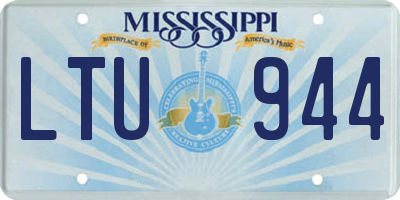 MS license plate LTU944