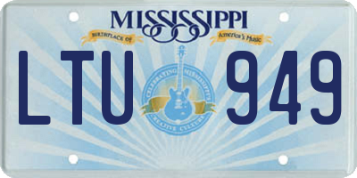 MS license plate LTU949