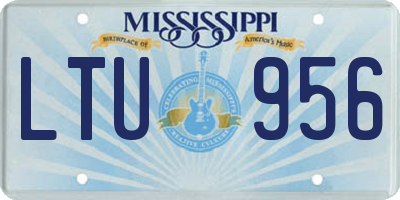 MS license plate LTU956