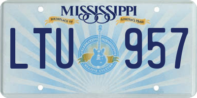 MS license plate LTU957