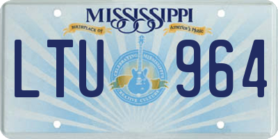 MS license plate LTU964