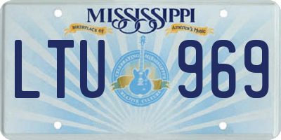 MS license plate LTU969