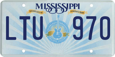 MS license plate LTU970
