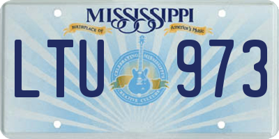 MS license plate LTU973