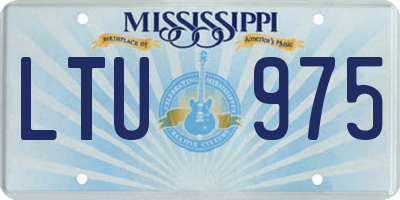 MS license plate LTU975