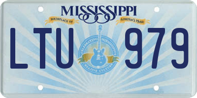 MS license plate LTU979