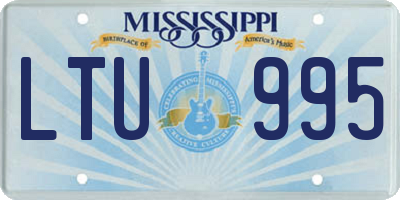 MS license plate LTU995