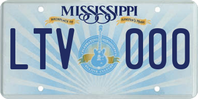 MS license plate LTV000
