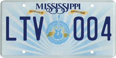 MS license plate LTV004