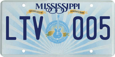 MS license plate LTV005