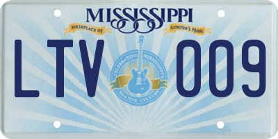 MS license plate LTV009