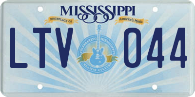 MS license plate LTV044