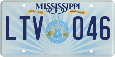 MS license plate LTV046