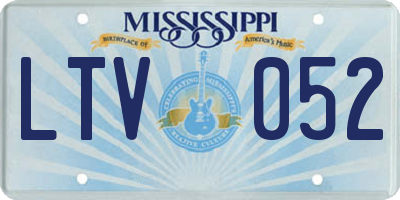 MS license plate LTV052