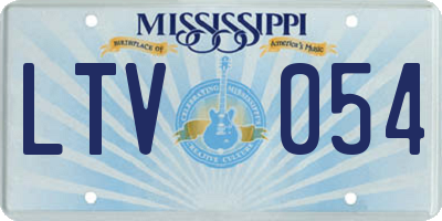 MS license plate LTV054